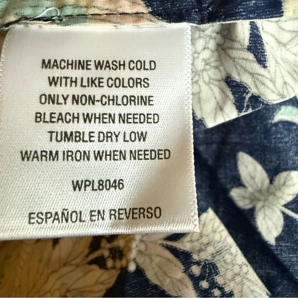 Charter Club Womens Relaxed Fit 14W 100% Cotton Flower Tropical Porint Shirt - Picture 8 of 11